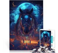 for Adults1000 Piece Puzzles Sacred Horse Made of wood,Suitable for people aged 14 and above Home decoration because it is ideal as a gift for the whole family。size:50x75cm/14.96x20.47inch