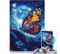 for Adults2000 Piece Puzzles Butterfly in Starry Night Made of cardboard,Suitable for people aged 14 and above Intellectual toy game learning educational Gift。size:70x100cm/27.5x39.3inch