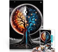 for Adults2000 Piece Puzzles Cosmic Tree of Fire and Ice Made of cardboard，for age 14+ Educational toy game challenge Gift - Challenging Game。size：70x100cm/27.5x39.3inch