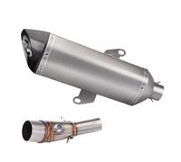 For ADV350 2022-2024 Motorcycle Exhaust Escape Moto System Middle Link Pipe With Carbon Tip Muffler Exhaust Pipe Silencer(Silver)