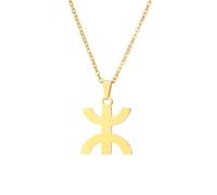 For African For Berbers Stainless Steel Map Pendant Necklaces Jewelry Gold Color Items Women Man Party Gifts Jewelry (Model 1)