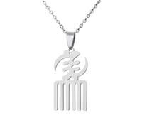 For African Symbol Stainless Steel Map Pendant Necklaces Map Jewelry Gold Color Items for Bridal Women Man Party Gifts Earrings Sets Round Ball Jewelry (Model 2)