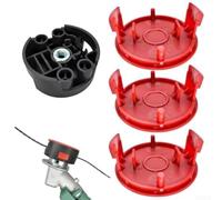 for AFS 23-37 Lawn Mower Accessory Kit - 3-Piece Red Plastic Lid Set + 1 Plinth Base for AFS 23-37 Cordless Lawn Mowers, Replacement Outer Cov