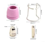 for AG-60 Plasma Cutter Torch Kit 14 Piece Nozzle Electrode Tip Assembly for SG-55 WSD-60P for CUT50 for CUT60 Cutting Machines