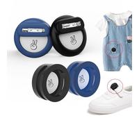 for Air Tag Holder for Kids (4 Pack) 丨Hidden Case for Airtag with Invisible Pin for Child Cloth, Pants & Silicone GPS Tracker Protective Cover for Toddlers, Elderly Shoelaces丨Dark Blue&Black