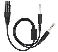 For Airbus XLR To GA Dual Plug 5 Pin Headset Adapter Cable Aviation Headphone Cable