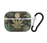 for AirPod Pro 2 Case with Keychain, Shockproof A Puff in Time Weed Marijuana Case Cover Compatible with AirPod Pro 2nd/1st Generation, Support Wireless Charging, Front LED Visible-White
