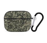 for AirPod Pro 2 Case with Keychain, Shockproof Military Woods Camouflage Case Cover Compatible with AirPod Pro 2nd/1st Generation, Support Wireless Charging, Front LED Visible-Black