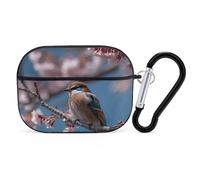 for Airpod Pro 2nd / 1st Generation A Little Bird Case Cover Shockproof Protective Case with Keychain Ring Anti-Scratch Hard Pc Full Drop Headphone Cases for Men Women Black