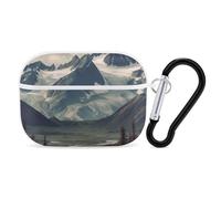 for Airpod Pro 2nd / 1st Generation Alaska Mountains Case Cover Shockproof Protective Case with Keychain Ring Anti-Scratch Hard Pc Full Drop Headphone Cases for Men Women White