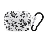 for Airpod Pro Case Cover with Secure Lock Clip Hard Line Art Style Protective Cover Compatible with Airpod Pro 2nd/1st Generation Case for Women Men Front LED Visible White