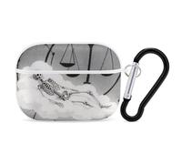 for Airpod Pro Case Cover with Secure Lock Clip Hard Romantic Constellation Skeleton Protective Cover Compatible with Airpod Pro 2nd/1st Generation Case for Women Men Front LED Visible White