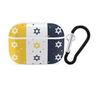 for Airpod Pro Case Cover with Secure Lock Clip Hard Star Line Image Protective Cover Compatible with Airpod Pro 2nd/1st Generation Case for Women Men Front LED Visible White