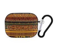 for Airpod Pro Case with Keychain Accessories Hard Shell Protective Cover African National Patterns Headphone Cases Compatible with Airpod Case 2nd/1st Generation, Front LED Visible