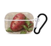 for Airpod Pro Case with Keychain Accessories Hard Shell Protective Cover Bright Red Sweet Potato Headphone Cases Compatible with Airpod Case 2nd/1st Generation, Front LED Visible