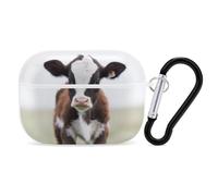 for Airpod Pro Case with Keychain Accessories Hard Shell Protective Cover Cow Headphone Cases Compatible with Airpod Case 2nd/1st Generation, Front LED Visible