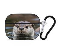 for Airpod Pro Case with Keychain Accessories Hard Shell Protective Cover Cute Otter Headphone Cases Compatible with Airpod Case 2nd/1st Generation, Front LED Visible