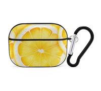 for Airpod Pro Case with Keychain Accessories Hard Shell Protective Cover Lemon Slice Pattern Headphone Cases Compatible with Airpod Case 2nd/1st Generation, Front LED Visible