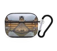 for Airpod Pro Case with Keychain Accessories Hard Shell Protective Cover Louvre Museum in Paris Headphone Cases Compatible with Airpod Case 2nd/1st Generation, Front LED Visible