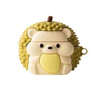 for AirPods 4 Cute Case Cover for Girls Boys,Powerful Drop Protection,Funny Creative Durian Bear for AirPods 4th Generation Charging Case(2024)