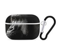 for AirPods Pro 2 Case Supports Wireless Charging an Adult Gorilla AirPods Pro Case Cover with Durable Carabiner for Men/Women