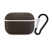 for AirPods Pro 2 Case Supports Wireless Charging Ancient Egyptian Hieroglyph AirPods Pro Case Cover with Durable Carabiner for Men/Women
