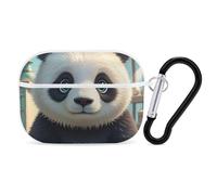 for AirPods Pro 2 Case Supports Wireless Charging Anime Panda Face AirPods Pro Case Cover with Durable Carabiner for Men/Women