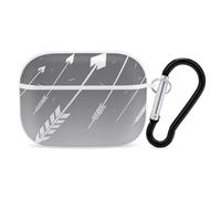 for AirPods Pro 2 Case Supports Wireless Charging Cartoon White Arrow AirPods Pro Case Cover with Durable Carabiner for Men/Women