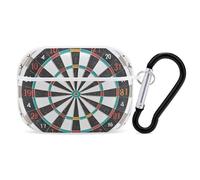for AirPods Pro 2 Case Supports Wireless Charging Dart Board AirPods Pro Case Cover with Durable Carabiner for Men/Women