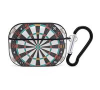 for AirPods Pro 2 Case Supports Wireless Charging Dart Board AirPods Pro Case Cover with Durable Carabiner for Men/Women