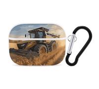for AirPods Pro 2 Case Supports Wireless Charging Farm Tractor Harvest AirPods Pro Case Cover with Durable Carabiner for Men/Women