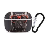 for AirPods Pro 2 Case Supports Wireless Charging French Bulldog AirPods Pro Case Cover with Durable Carabiner for Men/Women