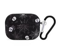 for AirPods Pro 2 Case Supports Wireless Charging Halloween Goth AirPods Pro Case Cover with Durable Carabiner for Men/Women