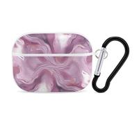 for AirPods Pro 2 Case Supports Wireless Charging Pearl Purple Marble AirPods Pro Case Cover with Durable Carabiner for Men/Women