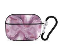for AirPods Pro 2 Case Supports Wireless Charging Pearl Purple Marble AirPods Pro Case Cover with Durable Carabiner for Men/Women