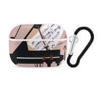 for AirPods Pro 2 Case Supports Wireless Charging Piano Violin Music Notes AirPods Pro Case Cover with Durable Carabiner for Men/Women
