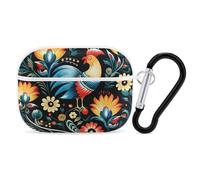 for AirPods Pro 2 Case Supports Wireless Charging Polish Folk Art Pattern AirPods Pro Case Cover with Durable Carabiner for Men/Women