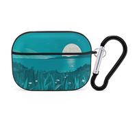 for AirPods Pro 2 Case Supports Wireless Charging Teal Blue AirPods Pro Case Cover with Durable Carabiner for Men/Women