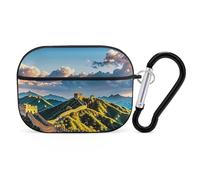 for AirPods Pro 2 Case Supports Wireless Charging The Great Wall of China AirPods Pro Case Cover with Durable Carabiner for Men/Women