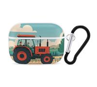 for AirPods Pro 2 Case Supports Wireless Charging Tractor Farming AirPods Pro Case Cover with Durable Carabiner for Men/Women