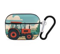 for AirPods Pro 2 Case Supports Wireless Charging Tractor Farming AirPods Pro Case Cover with Durable Carabiner for Men/Women