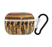 for AirPods Pro 2 Case Supports Wireless Charging Women in Ancient Egypt AirPods Pro Case Cover with Durable Carabiner for Men/Women