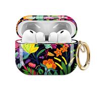 for AirPods Pro 3 Case (2025), Cute Cover Compatible with AirPod Pro 3rd Generation Shell with Rose Gold Keychain Earbuds Case for Women（Colorful Flowers）