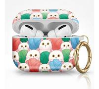 for AirPods Pro 3 Case (2025), Cute Cover Compatible with AirPod Pro 3rd Generation Shell with Rose Gold Keychain Earbuds Case for Women(Kitten Yarn)