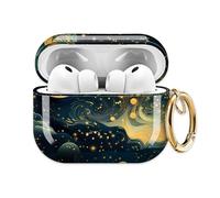 for AirPods Pro 3 Case (2025), Cute Cover Compatible with AirPod Pro 3rd Generation Shell with Rose Gold Keychain Earbuds Case for Women（Starry Sky Clouds）
