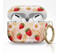 for AirPods Pro 3 Case 2025 Cute Patterns Soft TPU Cover-Berry Daisy | Compatible with AirPod Pro 3rd Generation Shell with Rose Gold Keychain for Women Men- Shockproof Scratch & Dust Resistant