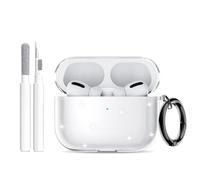 for AirPods Pro 3 Case (2025) with Cleaner Kit, Cute Soft Silicone Cover Compatible AirPods Pro 3rd Genera case with Keychain for Women Men with Keychain for Airpod Pro case(2025)-Glitter