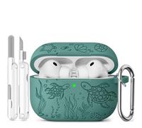 for AirPods Pro 3 Case 2025 with Cleaner Kit, Pine Green