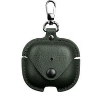 For Airpods Pro 3 Case in Genuine-look Leather - Slim, Durable Protective Cover With Keychain, Hand-stitched Design for Wireless Charging (Green)