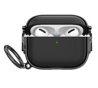 for AirPods Pro 3 Case with Safety Lock,Magsafe Compatible,Black | Double Secure Lock,Drop Protection,Two-Piece Design with Gold Keychain, Clear TPU for Apple AirPod Pro 3rd Generation(2025)